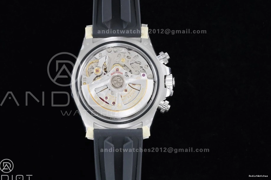 Best Diamonds Black Edition Dial 816 VSF 1:1 SoftTouch Silver Oysterflex on (Weighted) Daytona Strap V2 126519 VS4131 0219